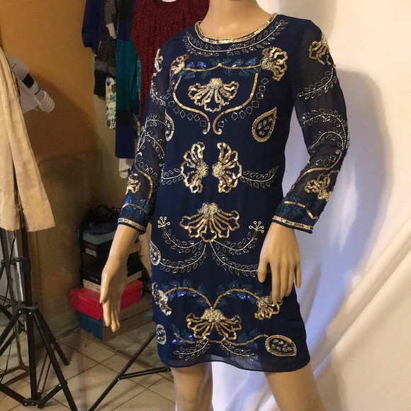 Blue needle and thread dress - Picture 6 of 8